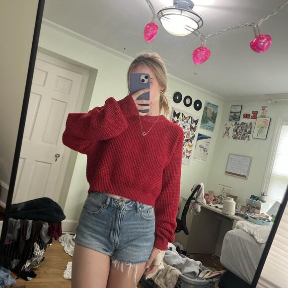 PacSun Women's Red Jumper - Picture 1 of 2